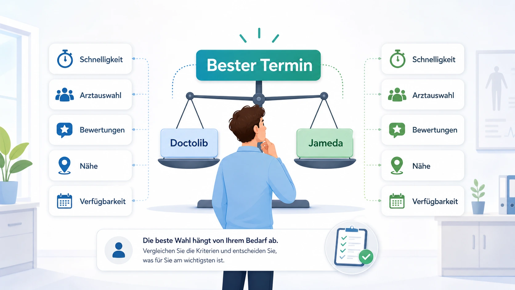 Arzttermin buchen: Doctolib und Jameda im Test
