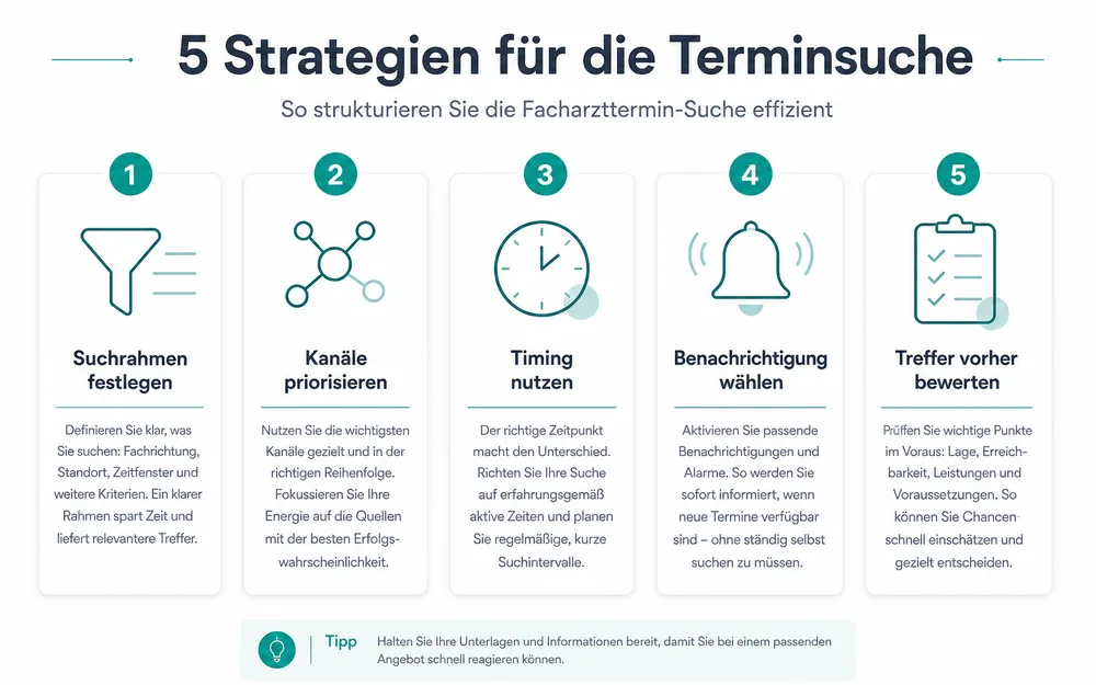 Facharzttermin-Suche beschleunigen: Praxisbeispiel: Wenn Suchen zur Nebenaufgabe wird